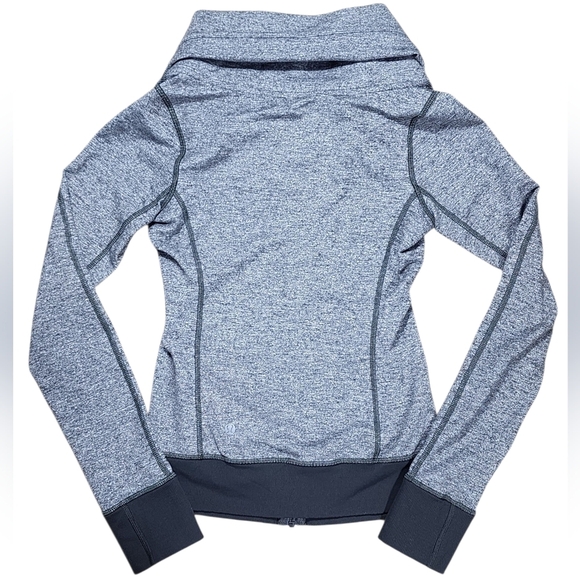 Lululemom Be Present Zip Jacket Size 2 Heathered Slate Grey Casual Athleisure - Picture 2 of 11